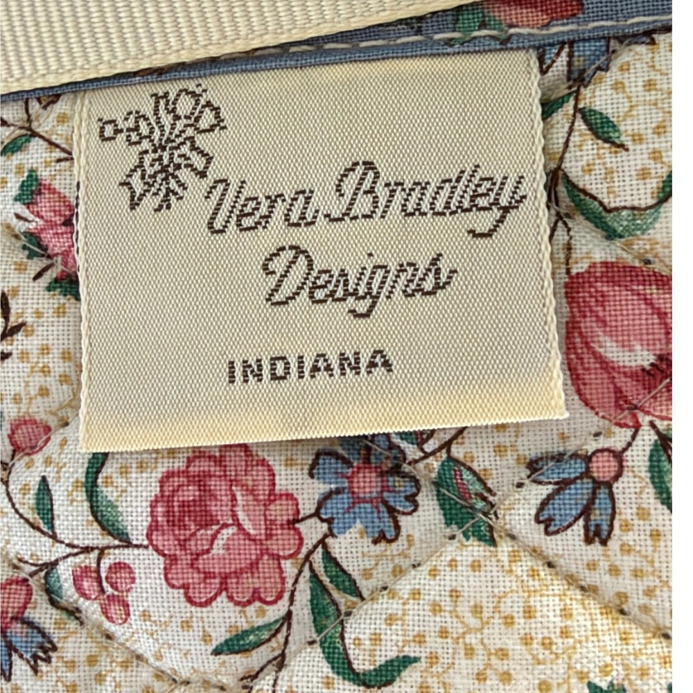 Vintage Vera Bradley Indiana Cream RARE 1985 Quilted Floral Book Bible Cover EUC - Picture 3 of 6